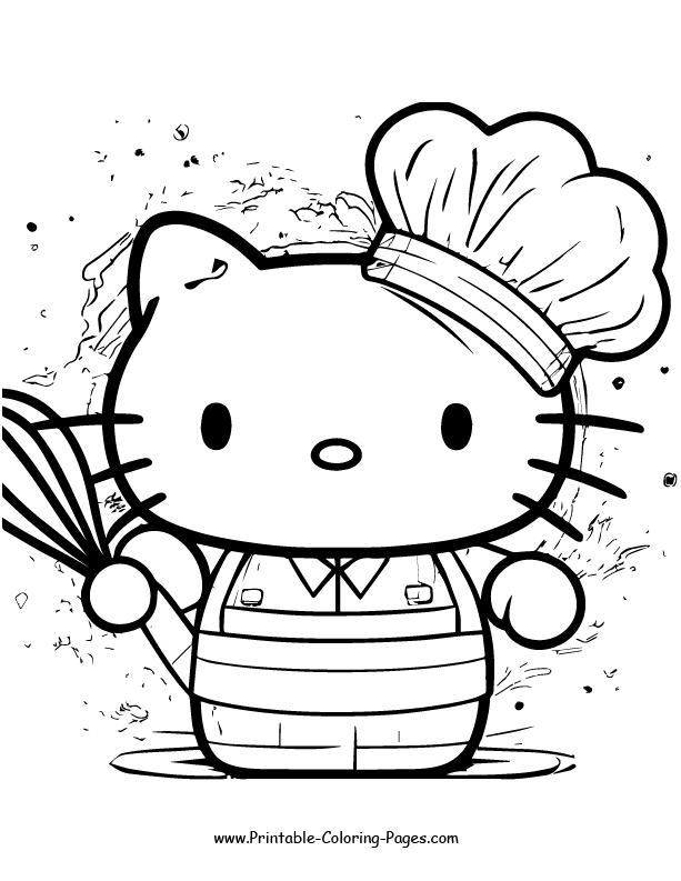 Hello Kitty Coloring Page 24