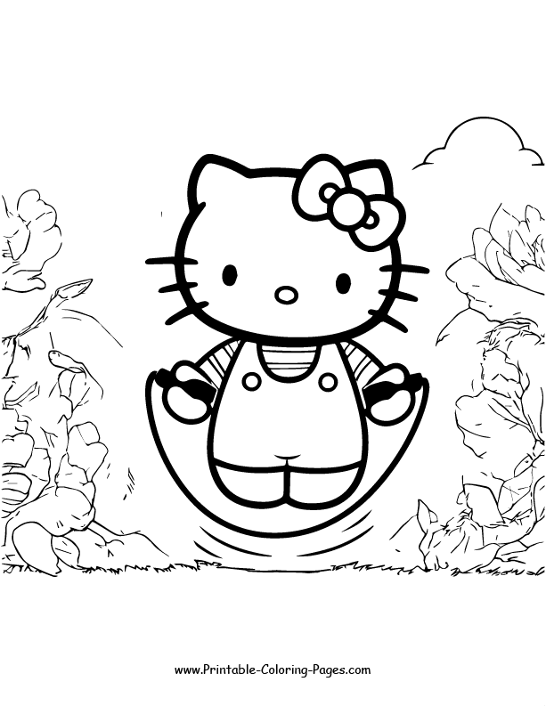 Hello Kitty Coloring Page 5