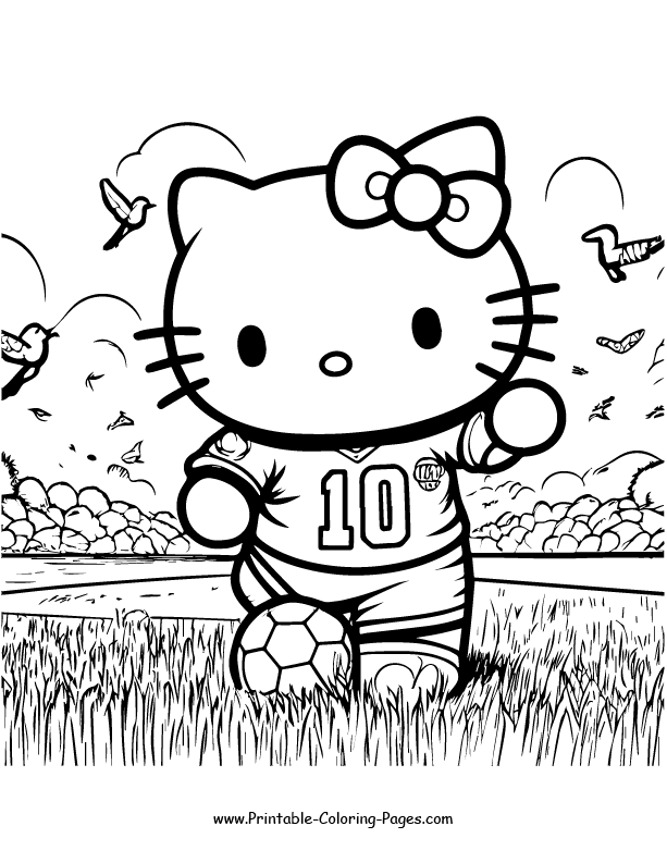 Hello Kitty Coloring Page 6