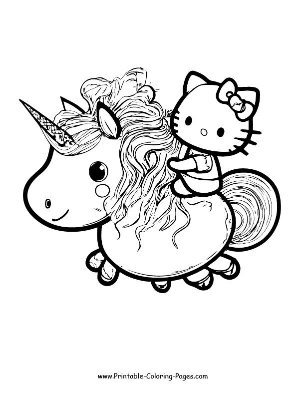 Hello Kitty Coloring Page 7