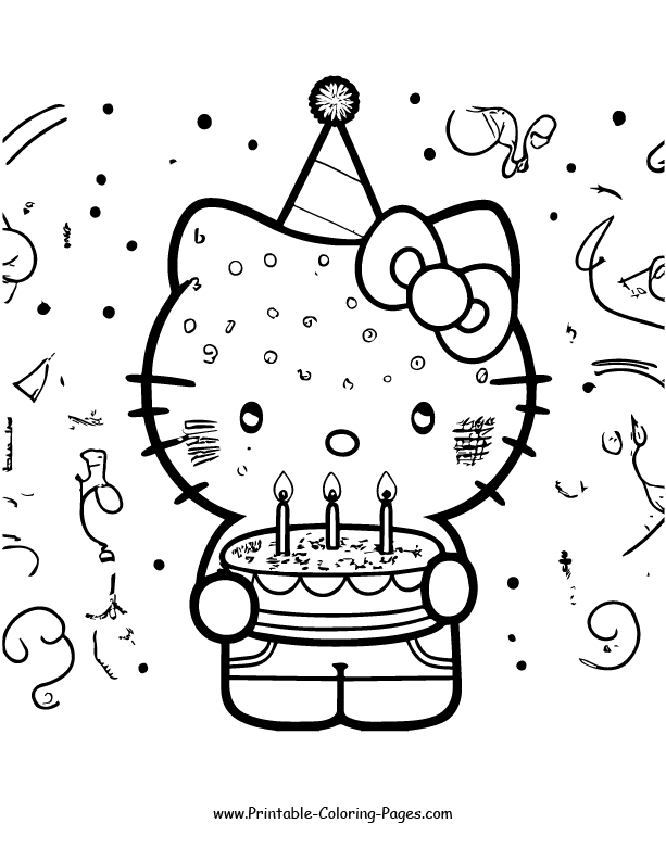 Hello Kitty Coloring Page 9