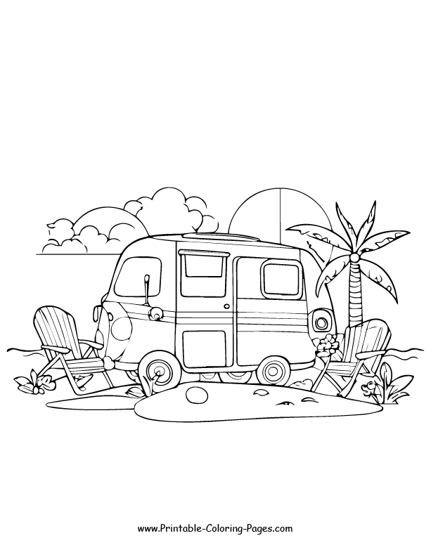 Summer Coloring Pages