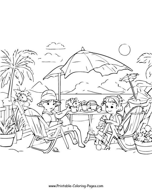 Summer Coloring Pages 8