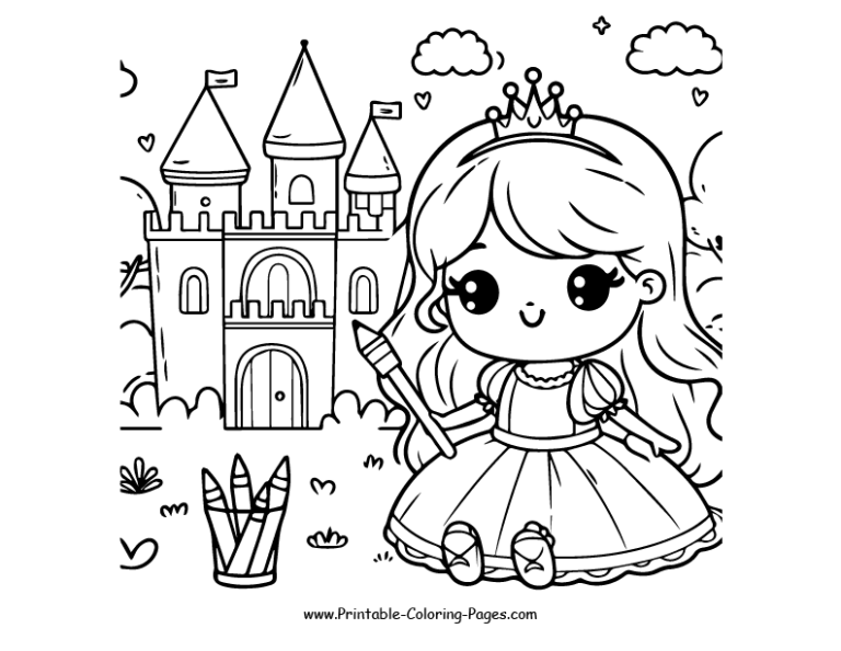 Princess Coloring Pages Magical 20 PDF