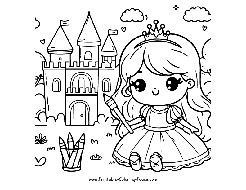 princess coloring pages 11