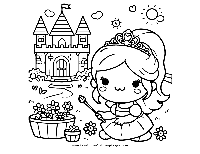 princess coloring pages 3