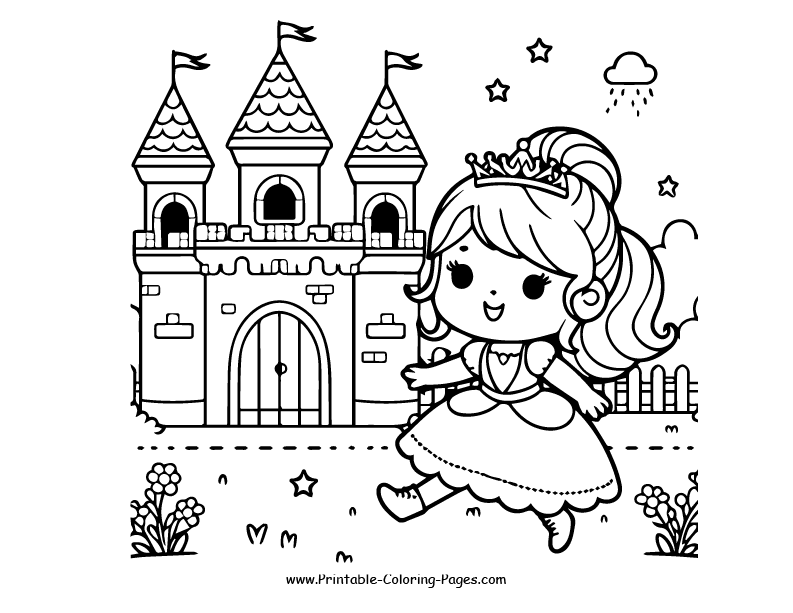 princess coloring pages 9