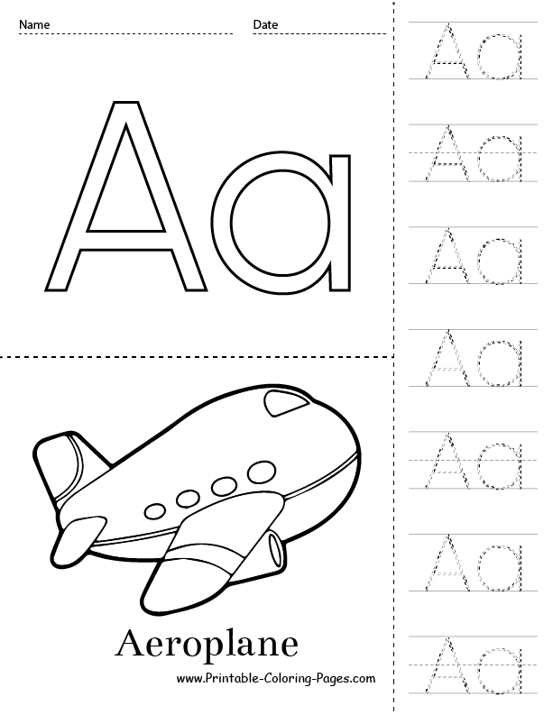 alphabet coloring pages