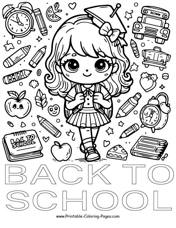 Back to school coloring pages