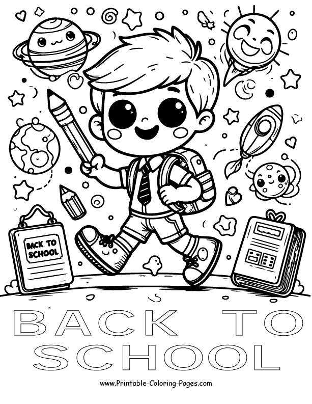 Back to school coloring pages 12