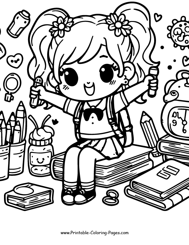 Back to school coloring pages 19