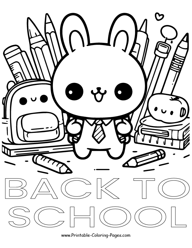 Back to school coloring pages 2