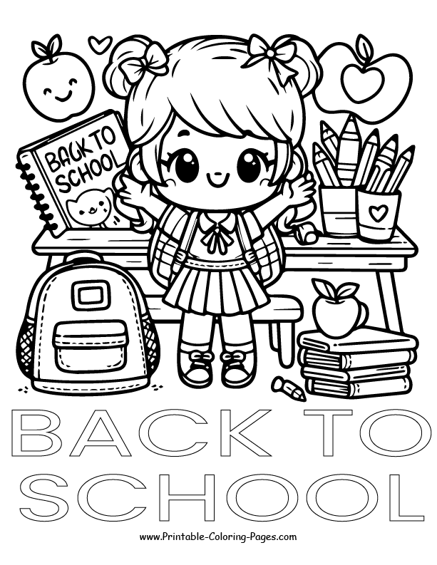 Back to school coloring pages 3