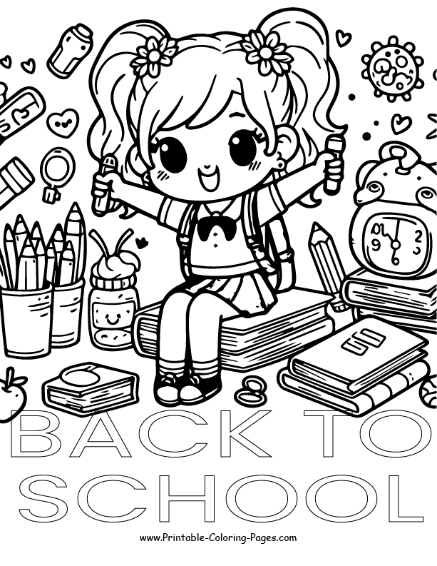 Back to school coloring pages 7