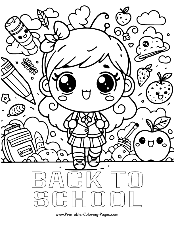 Back to school coloring pages 8