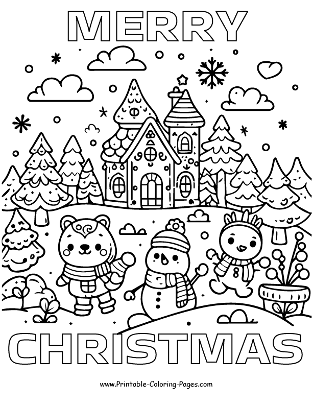 Christmas Coloring Page 1