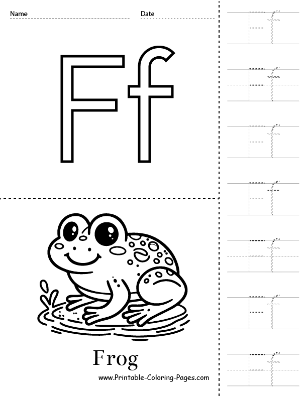 F coloring pages