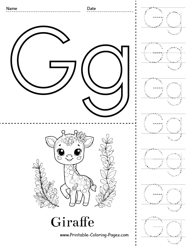 G coloring pages