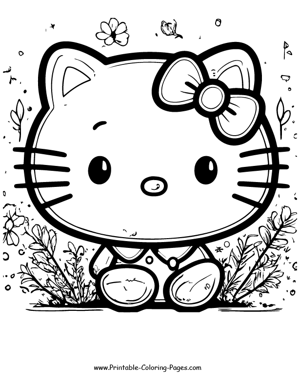 Hello Kitty Coloring Page 27