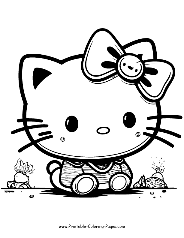 Hello Kitty Coloring Page 28