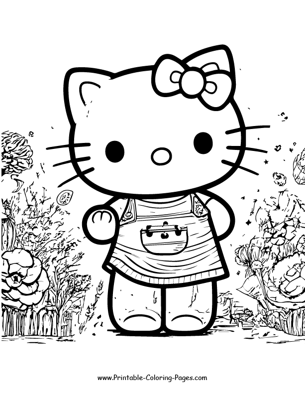 Hello Kitty Coloring Page 30