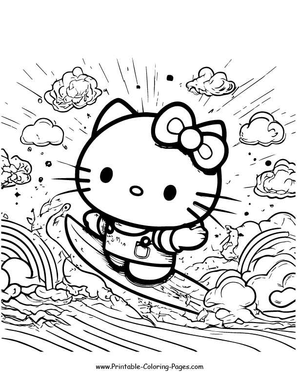 Hello Kitty Coloring Page 33