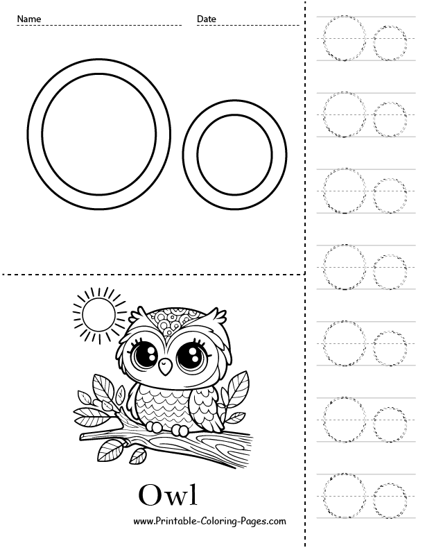 O coloring pages