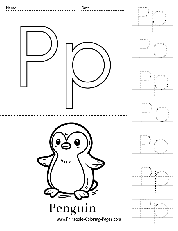 P coloring pages