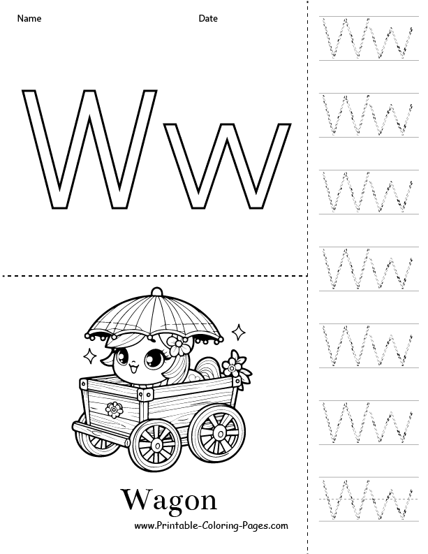 W coloring pages