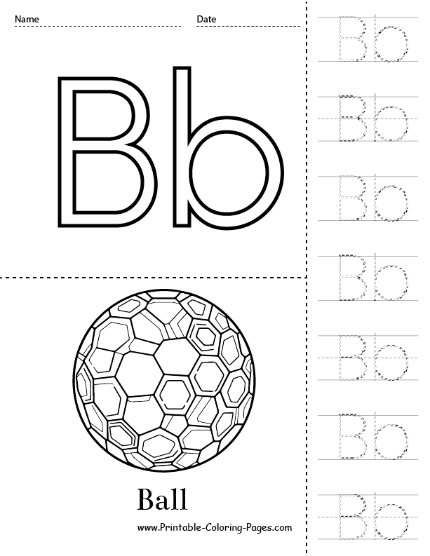 b coloring pages