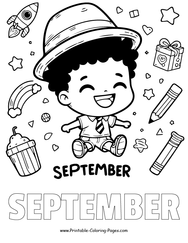 september coloring page