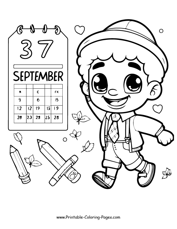 September coloring pages 1