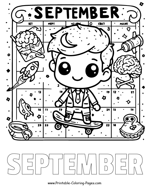 September coloring pages 12