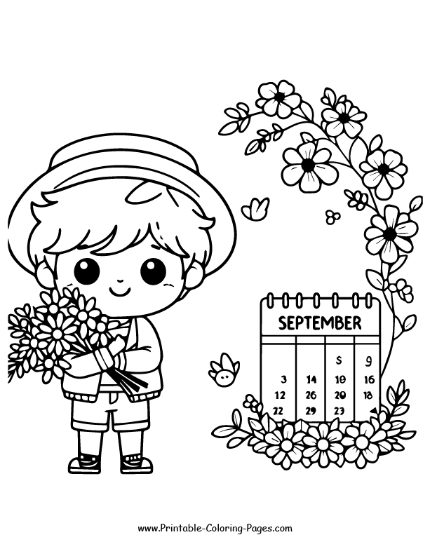 September coloring pages 15