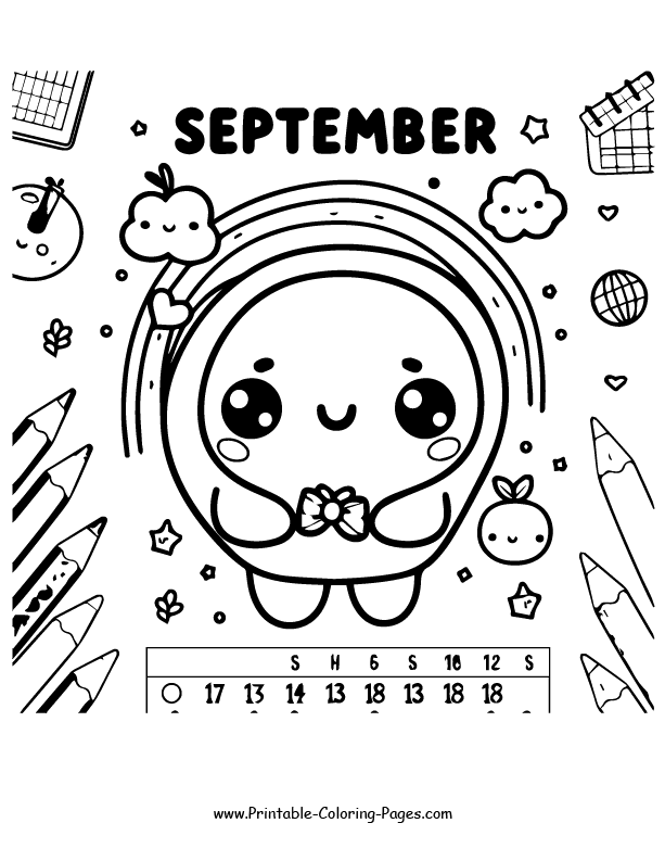 September coloring pages 17