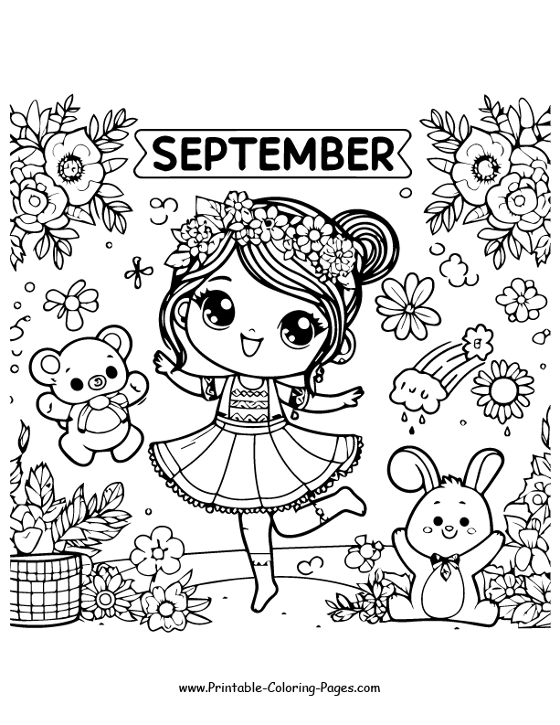 September coloring pages 2