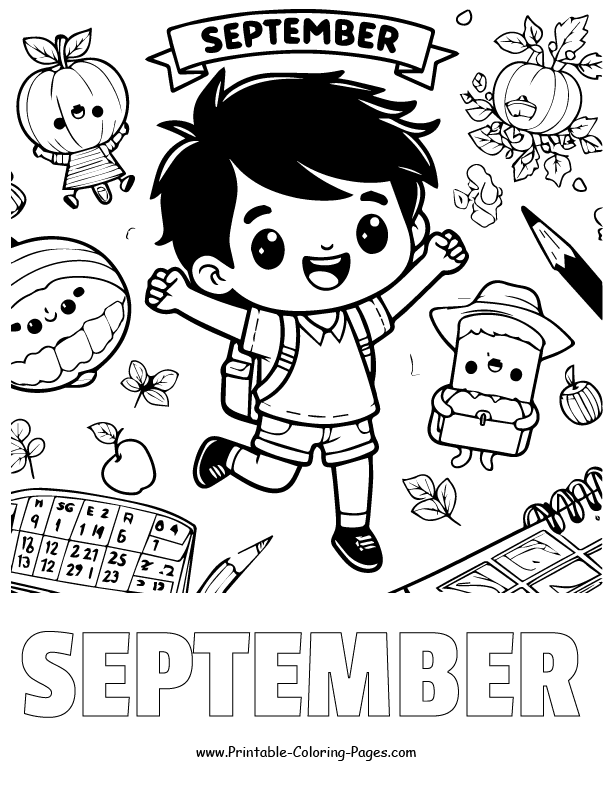 September coloring pages 20