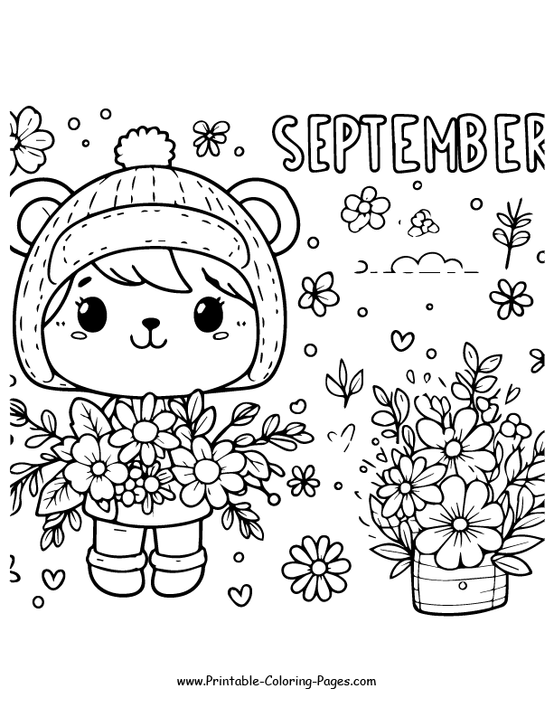 September coloring pages 3