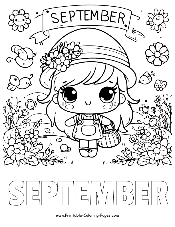 September coloring pages 4