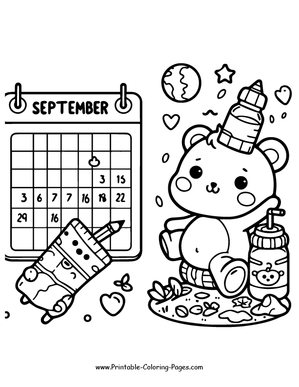 September coloring pages 6