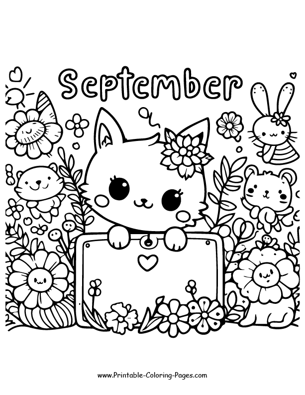 September coloring pages 7