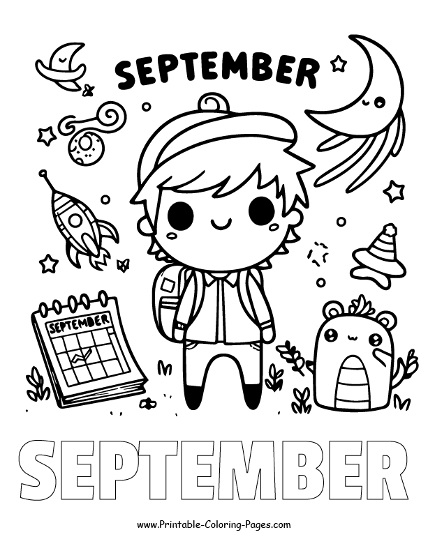 September coloring pages 8