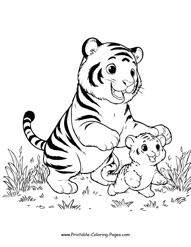 Tiger coloring pages 11