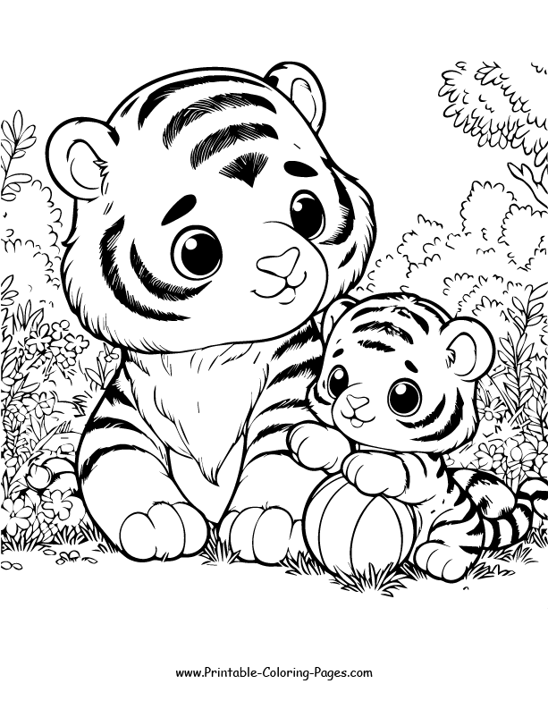 Tiger coloring pages 13