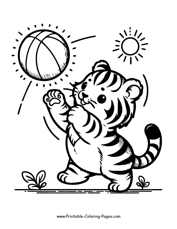 Tiger coloring pages 17