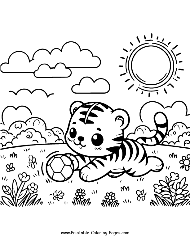 Tiger coloring pages 19