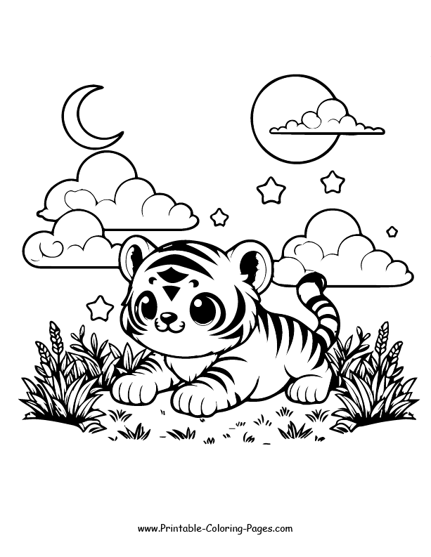 Tiger coloring pages 20