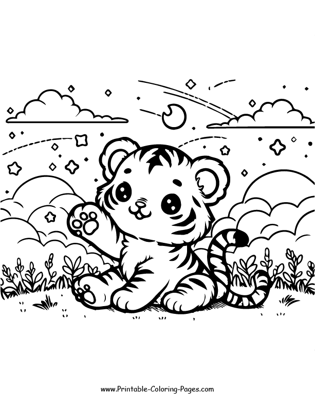 Tiger coloring pages 21