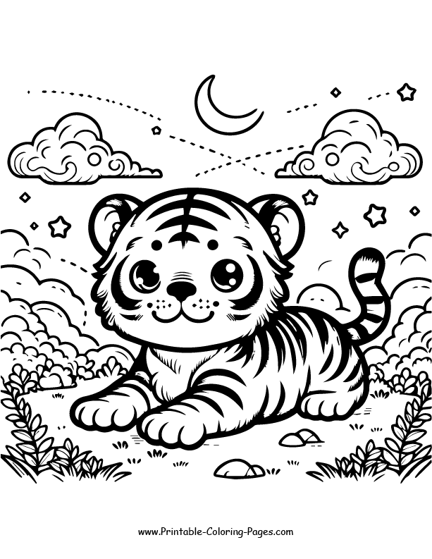 Tiger coloring pages 22