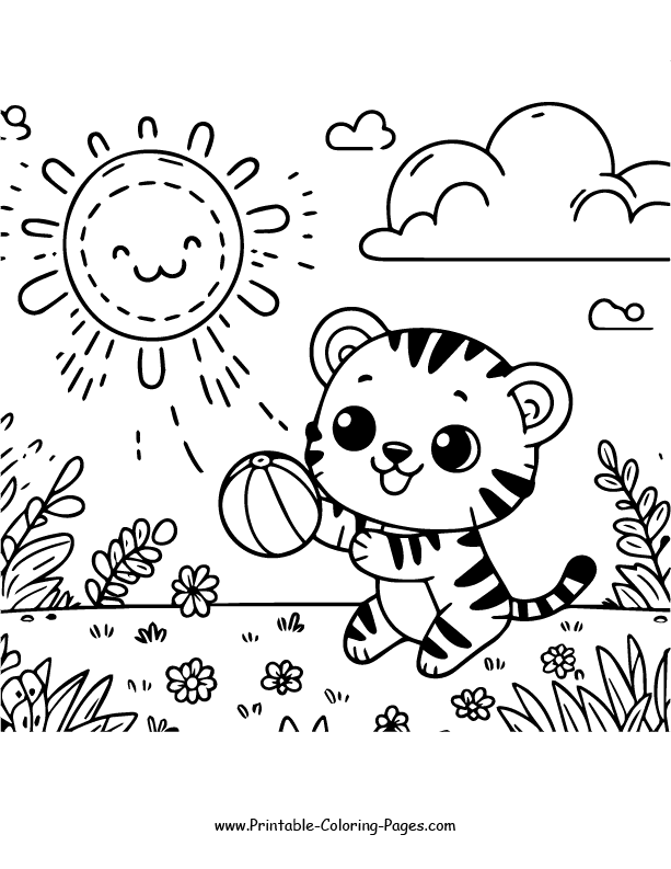 Tiger coloring pages 23